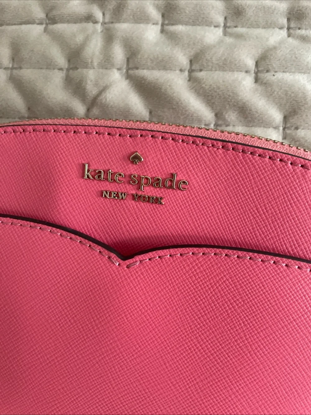 kate spade Pink Saffiano Scallop Crossbody Bag